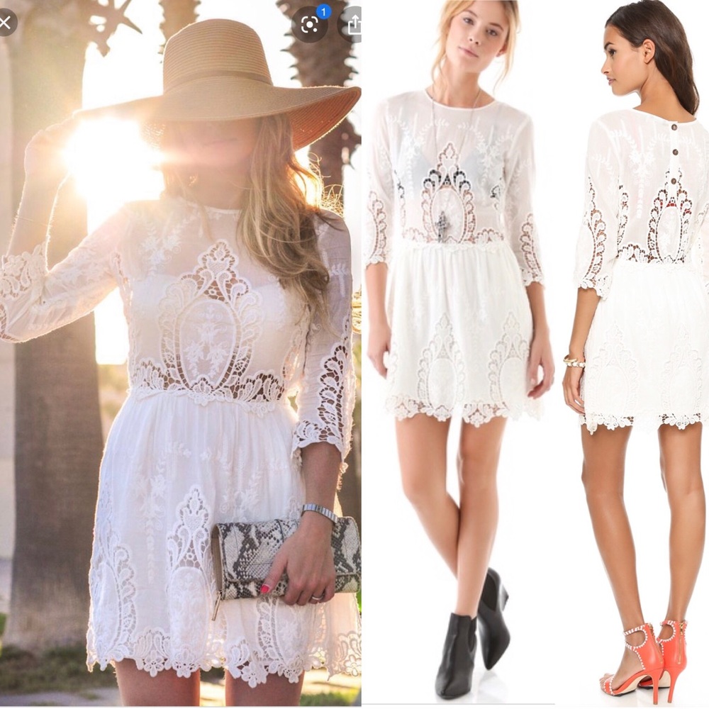 White Eyelet Lace Dolce Vita Valentina Dress